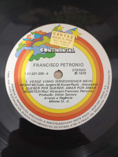 Compacto Vinil Francisco Petrônio Vinho Verde