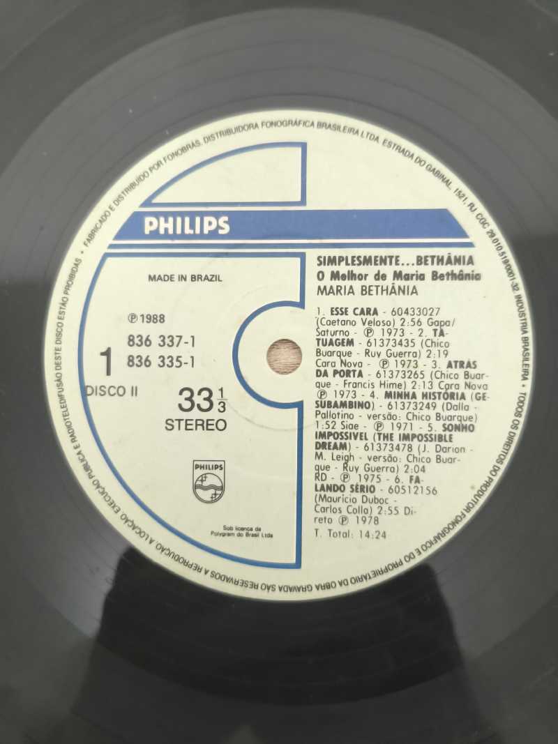 Lp Vinil Maria Bethânia Simplesmente O Melhor de Duplo