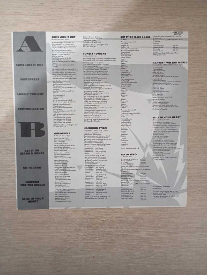 Lp Vinil The Power Station 33 Com Encarte
