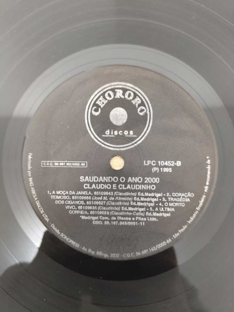 Lp Vinil Cláudio e Claudinho Saudando o ano 2000