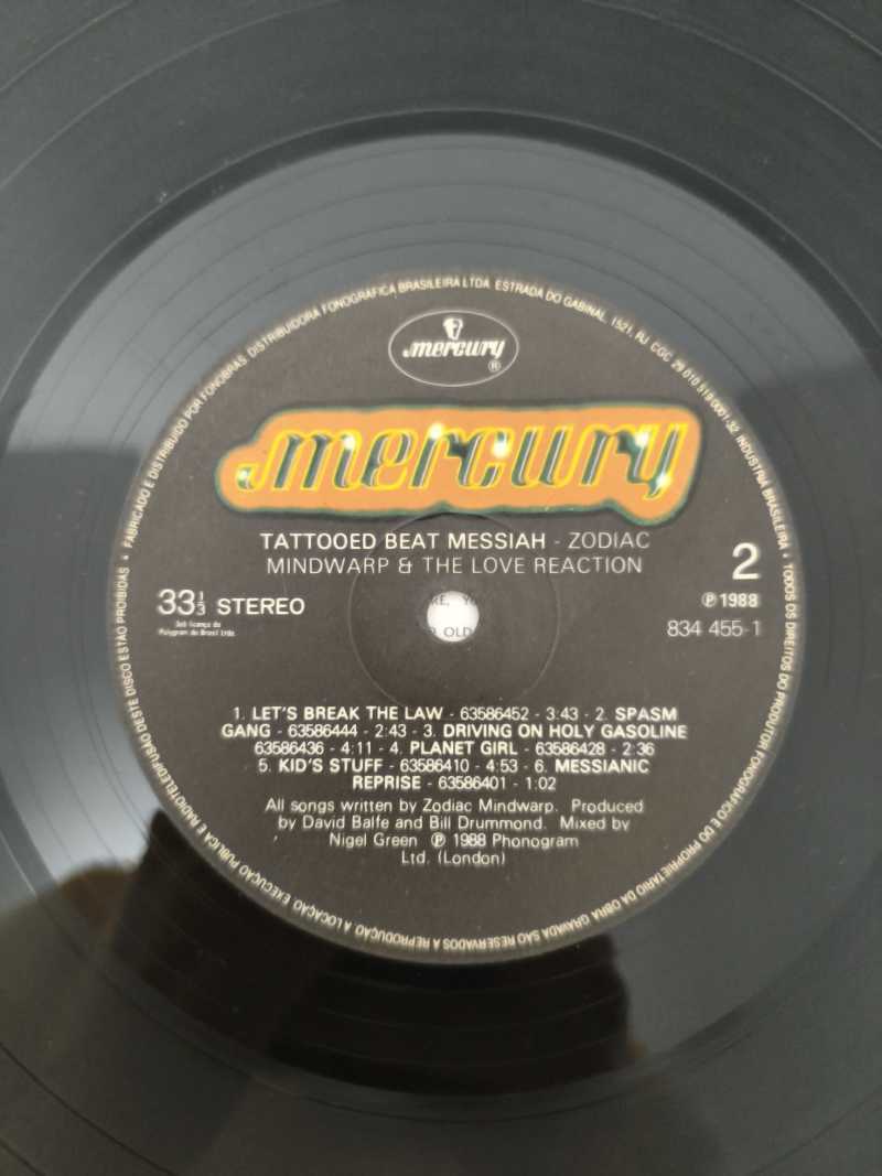 Lp Vinil Zodiac Mindwarp Love Tattooed Beat Messiah Encarte