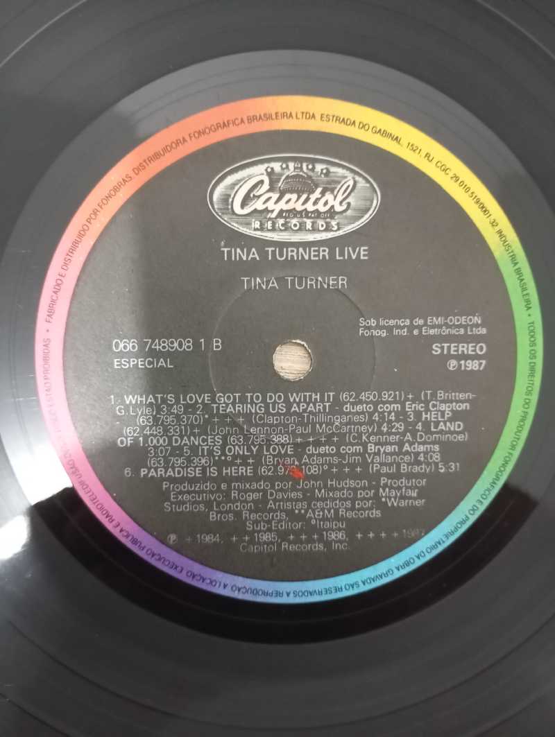 Lp Vinil Tina Turner Tina Live Com Encarte