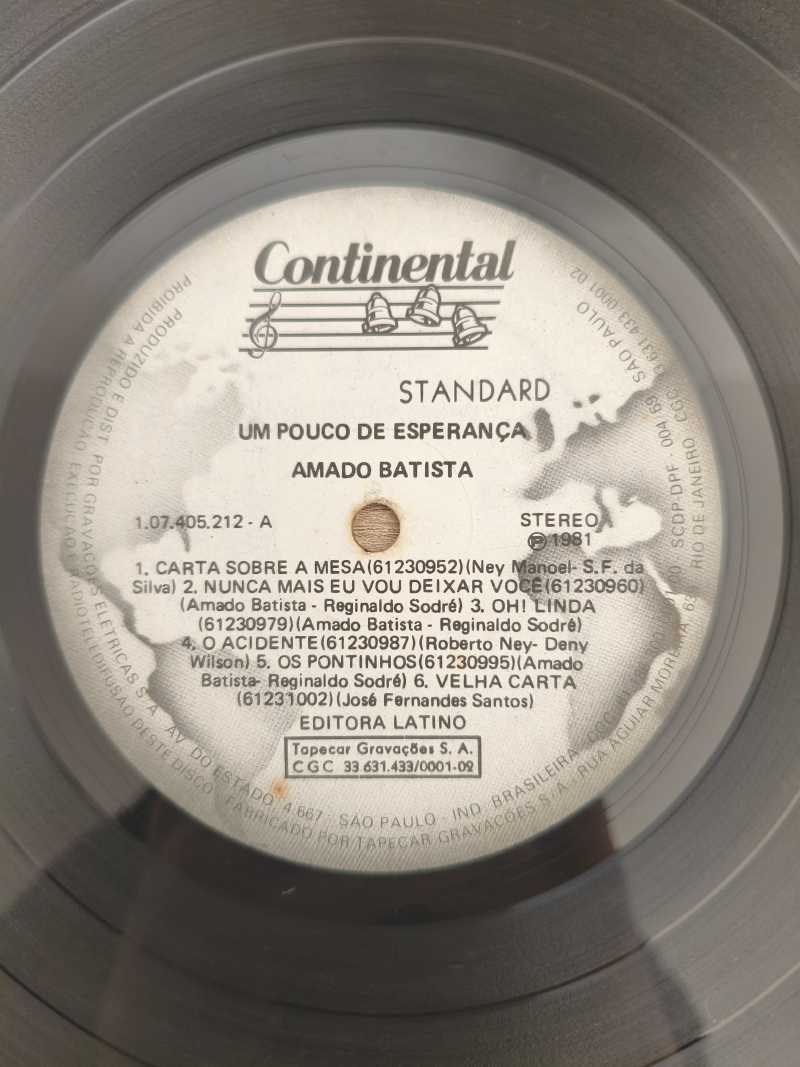 Lp Vinil Amado Batista Um Pouco De Esperança