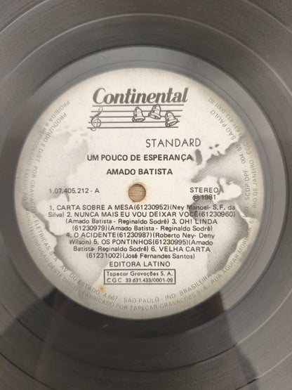 Lp Vinil Amado Batista Um Pouco De Esperança