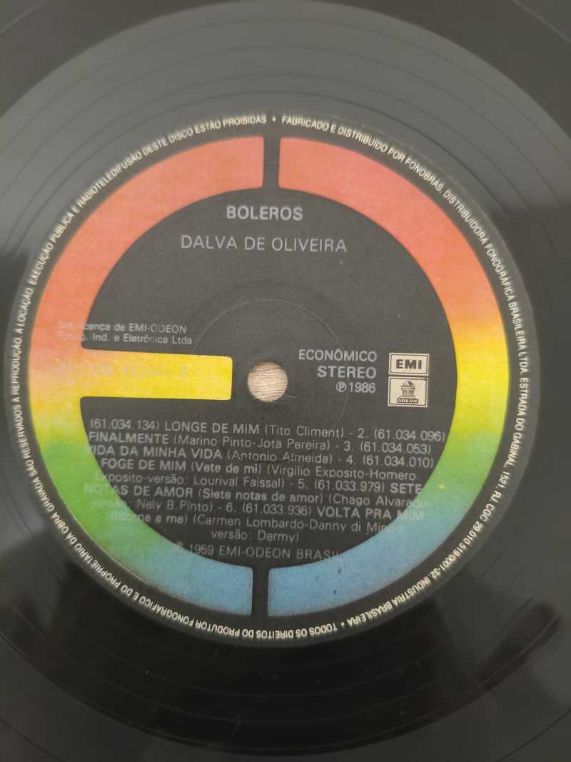Lp Vinil Dalva De Oliveira Boleros
