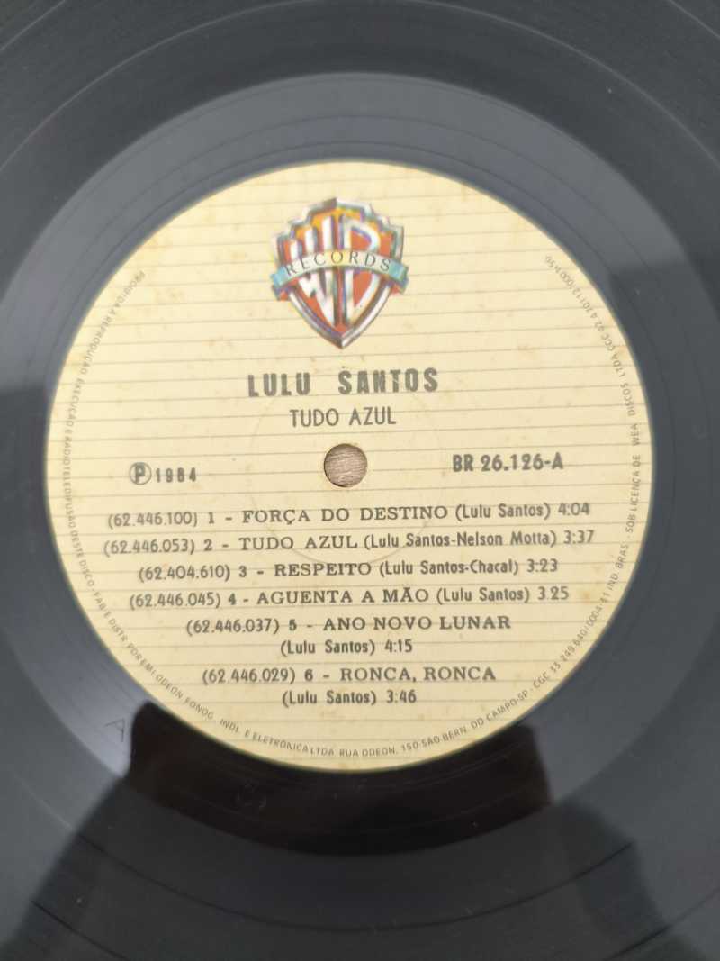 Lp Vinil Lulu Santos Tudo Azul Com Encarte