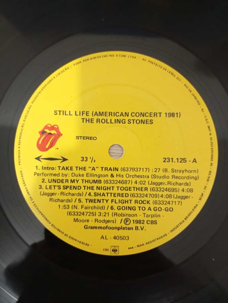 Lp Vinil The Rolling Stones Still Life Concert 1981