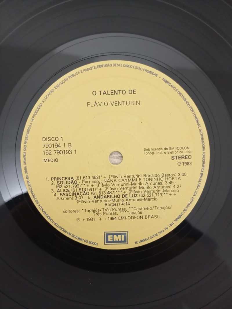 Lp Vinil Flávio Venturini O Talento De Duplo Com Encarte
