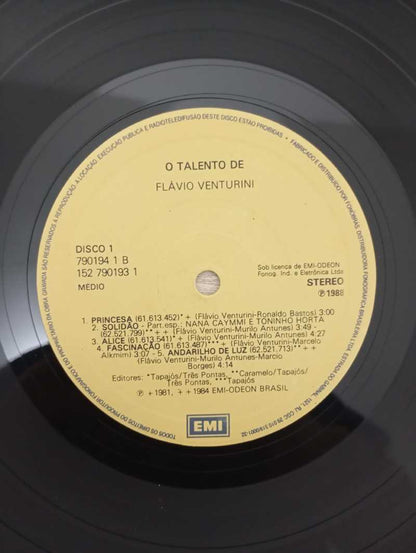 Lp Vinil Flávio Venturini O Talento De Duplo Com Encarte