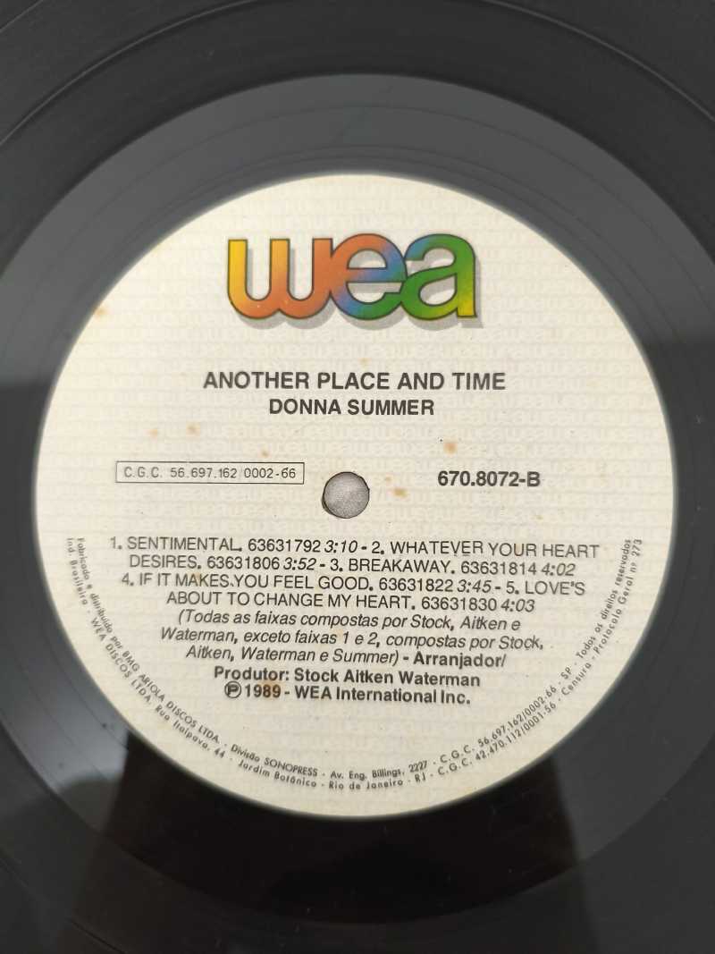 Lp Vinil Donna Summer Another Place And Time Com Encarte