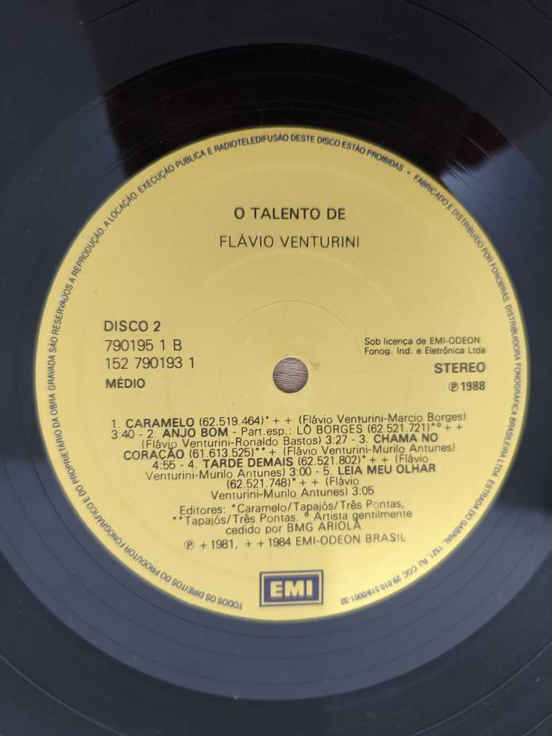 Lp Vinil Flávio Venturini O Talento de Duplo Com Encarte