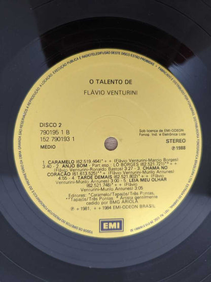 Lp Vinil Flávio Venturini O Talento de Duplo Com Encarte