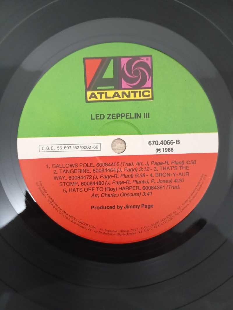 Lp Vinil Led Zeppelin 3 III Capa Dupla