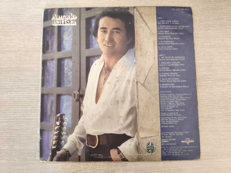 Lp Vinil Amado Batista Um Pouco De Esperança