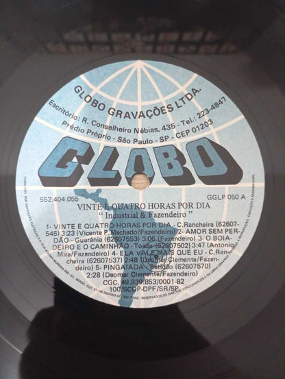 Lp Vinil Industrial e Fazendeiro Vinte Quatro Horas Dia
