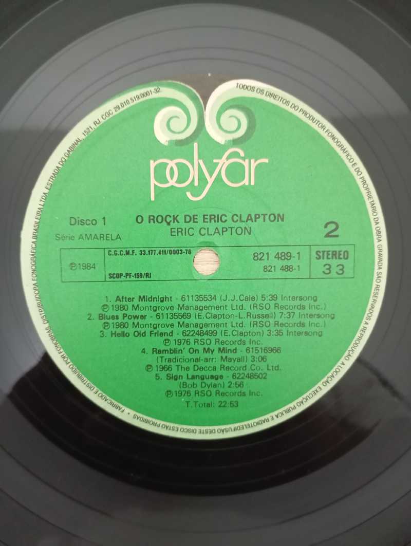 Lp Vinil Eric Clapton O Rock de Eric Clapton Duplo