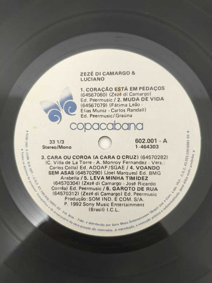Lp Vinil Zezé Di Camargo & Luciano 1992 Com Encarte