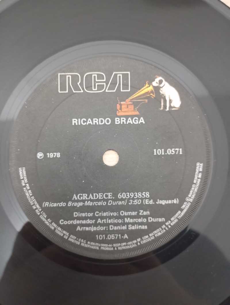 Compacto Vinil Ricardo Braga Agradece / Um Menino Pobre