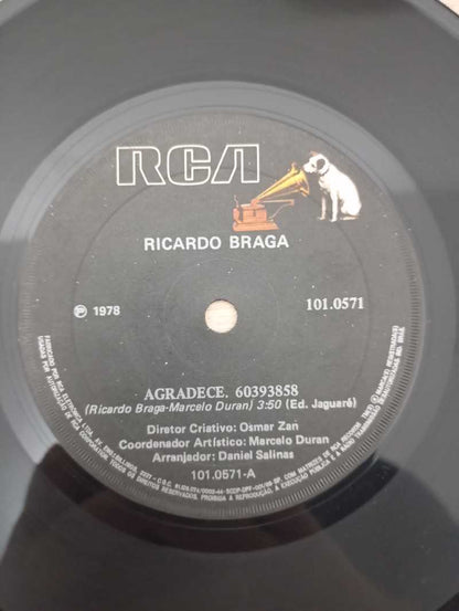 Compacto Vinil Ricardo Braga Agradece / Um Menino Pobre