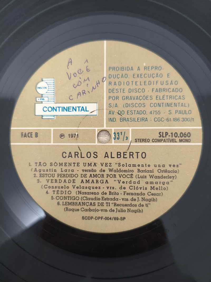Lp Vinil Carlos Alberto 1971