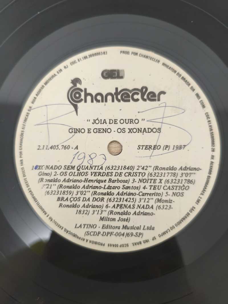 Lp Vinil Gino e Geno Os Xonados Jóia de Ouro