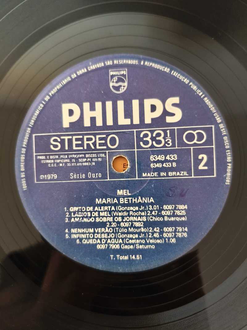 Lp Vinil Maria Bethânia Mel Com Encarte