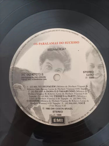 Disco Vinil Selvagem? Os Paralamas Do Sucesso Com Encarte A