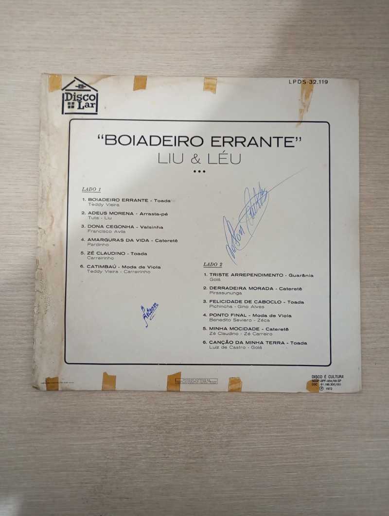 Lp Vinil Liu e Léu Boiadeiro Errante