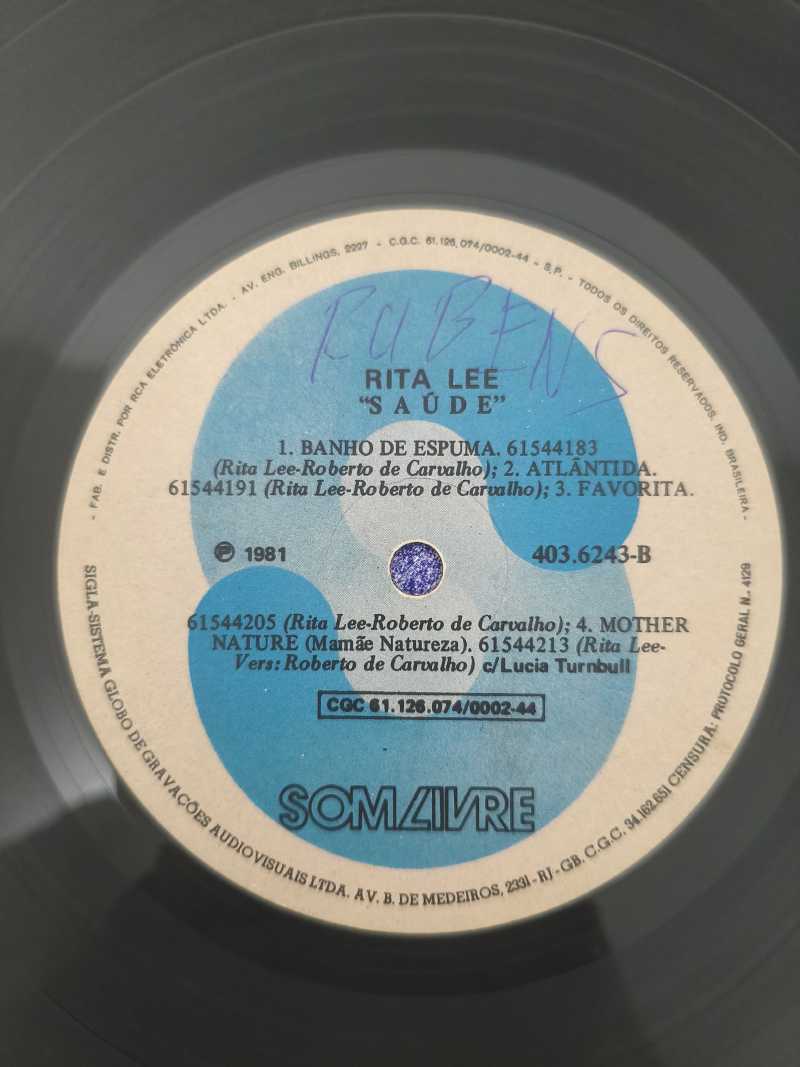Lp Vinil Rita Lee & Roberto Saúde Com Encarte