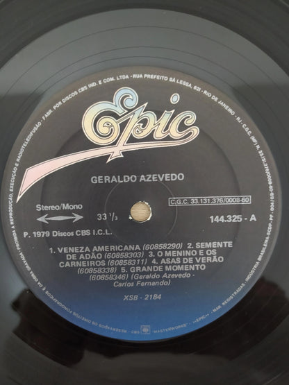 Lp Vinil Geraldo Azevedo Bicho De 7 Cabeças Com Encarte
