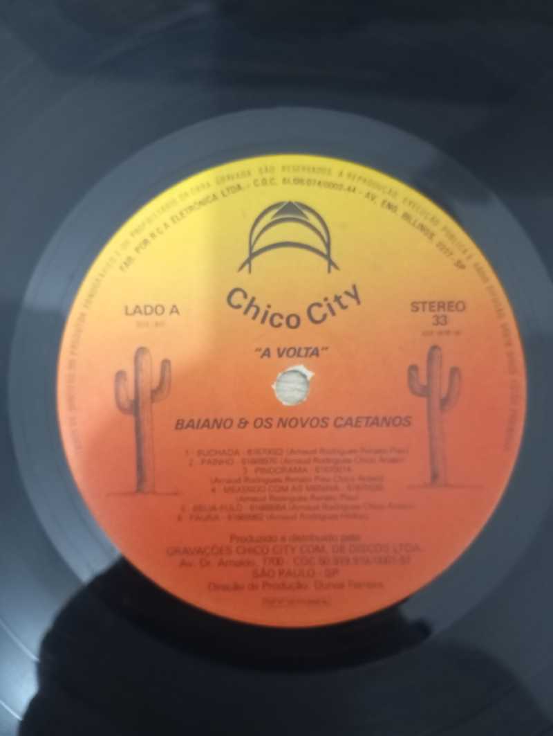 Lp Vinil Baiano & Os Novos Caetanos A Volta