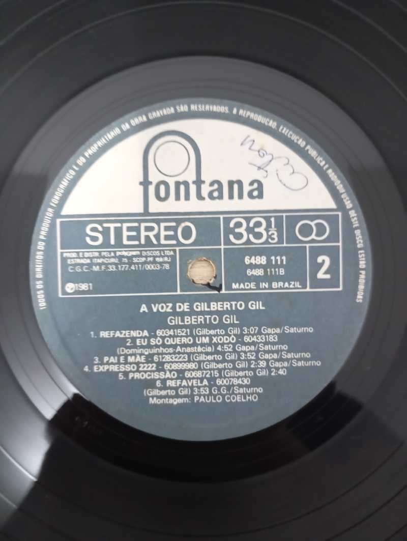 Lp Vinil Gilberto Gil A Voz De Gilberto Gil