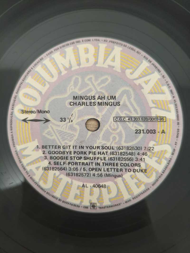Lp Vinil Charles Mingus Mingus Ah Um