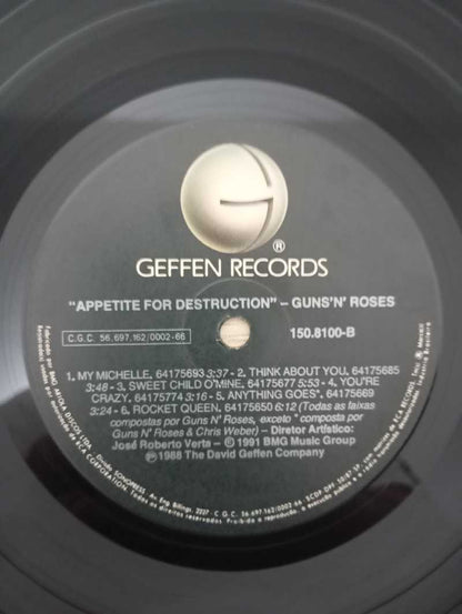 Lp Vinil Guns N' Roses Appetite For Destruction Com Encarte