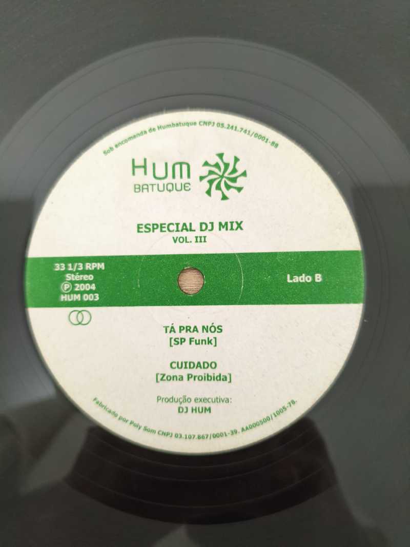 Lp Vinil DJ Hum Especial DJ Mix Vol. III