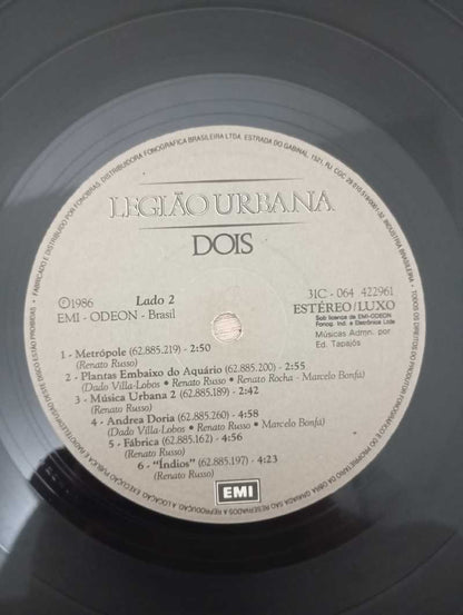 Lp Vinil Legião Urbana Dois