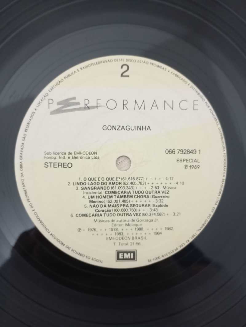 Lp Vinil Gonzaguinha Performance Com Encarte