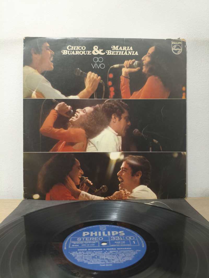 Lp Vinil Chico Buarque & Maria Bethânia Ao Vivo Com Encarte
