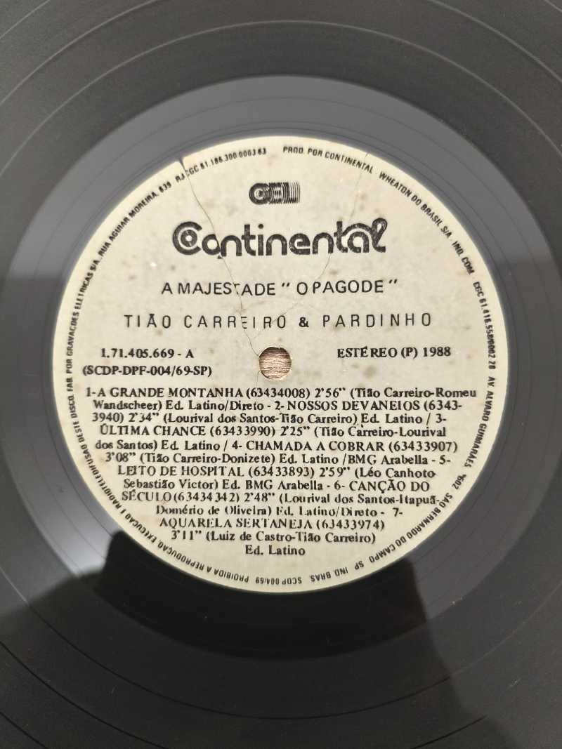 Lp Vinil Tião Carreiro E Pardinho A Majestade "O Pagode"