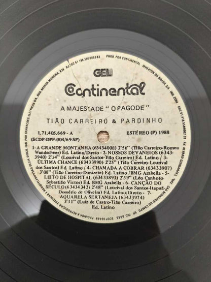 Lp Vinil Tião Carreiro E Pardinho A Majestade "O Pagode"