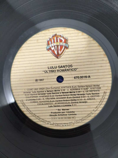 Lp Vinil Lulu Santos Último Romântico Com Encarte
