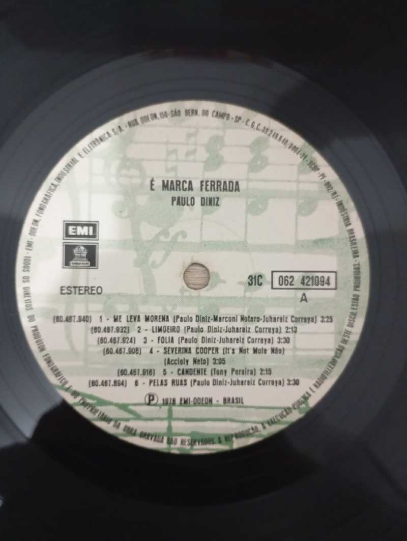 Lp Vinil Paulo Diniz É Marca Ferrada