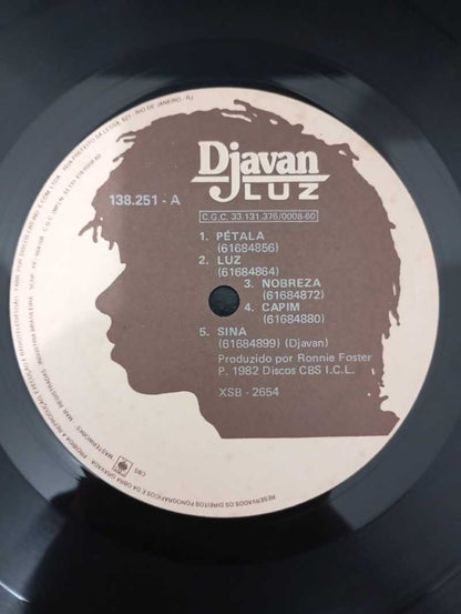 Lp Vinil Djavan Luz Com Encarte