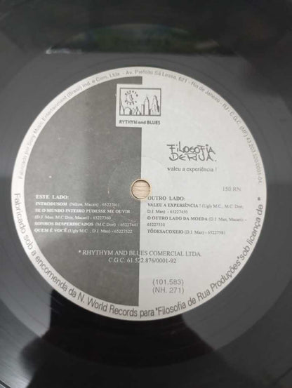 Lp Vinil Filosofia De Rua Valeu A Experiência