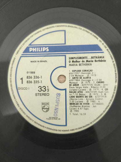 Lp Vinil Maria Bethânia Simplesmente O Melhor de Duplo