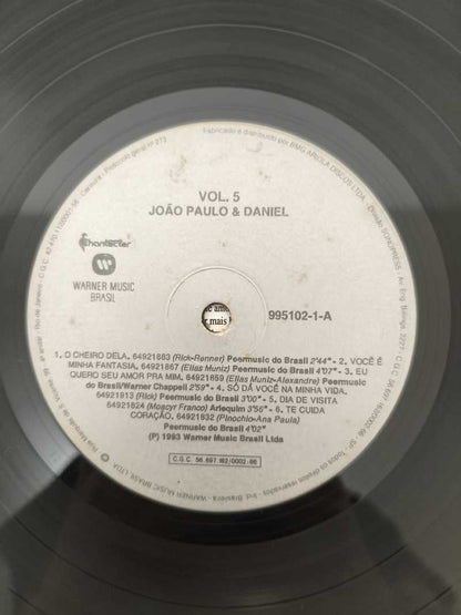 Lp Vinil João Paulo & Daniel Vol. 5 Com Encarte