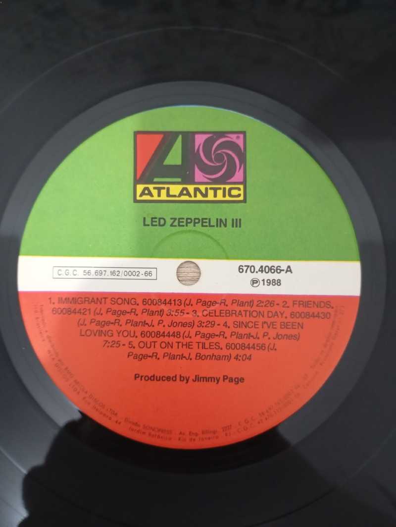Lp Vinil Led Zeppelin 3 III Capa Dupla