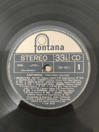 Lp Vinil Caetano Veloso Caetanear