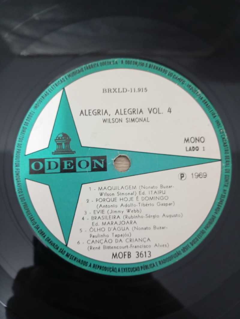 Lp Vinil Wilson Simonal Alegria, Alegria !!!