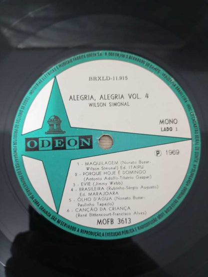 Lp Vinil Wilson Simonal Alegria, Alegria !!!